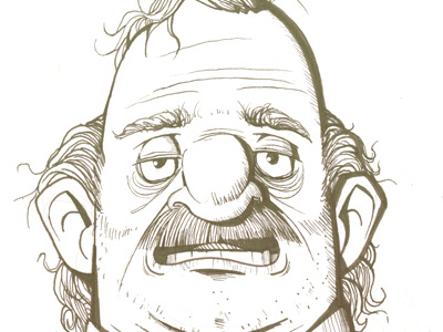 Some Dude drunk dude guy illustration man mustache sketch ugly