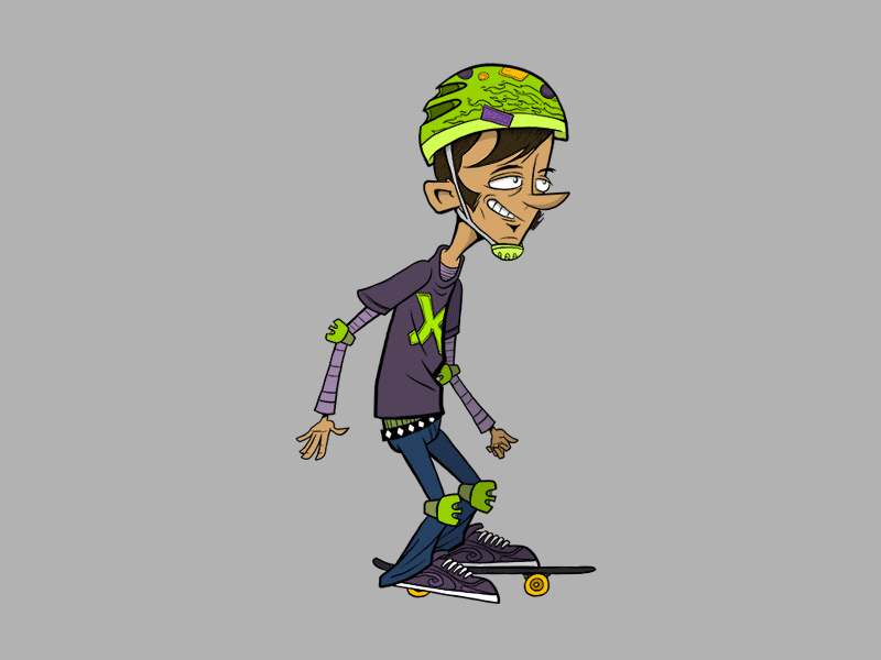 Skater (gif) board bro dude gif guy kid skate skateboard skater teen walkcycle x games