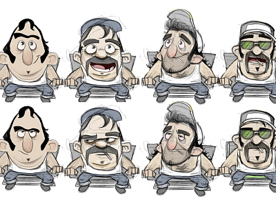 Redneck Concepts beard character design game hat hick illustration mountain redneck sketch trash