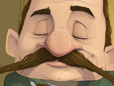 Mustache Man armstrong character dave drawing face hair illustration man mustache nose person