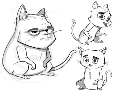 Cat Concepts cat concept feline game illustration iphone kitty sketch