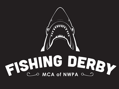 Fishing Derby Tshirt fish fishing illustration lake logo ocean shark tshirt