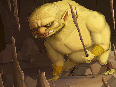 The Cave of the Ogre Prince cave fantasy goblin illustration monster ogre prince troll
