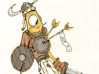 Goblin Warrior cyclops fantasy goblin illustration knight sword troll viking warrior