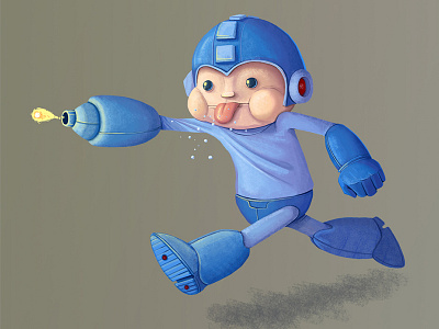 Megaman blue gaming illustration man mega megaman smash smash bros videogames