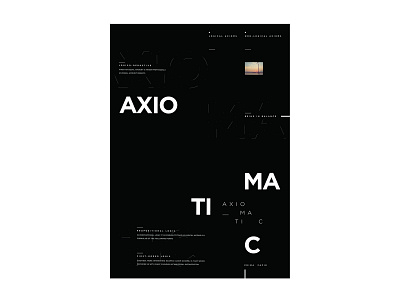 Axiomatic flyer poster science type typography