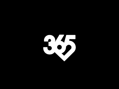 365 Logo 365 brand heart logo love mark numbers