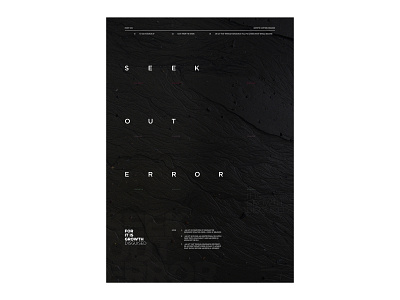 Seek Out Error a3 error growth poster quote seek type typography