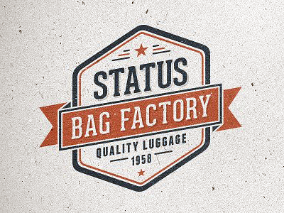 StatusBagFactoryLogo bag brand classic design emblem factory logo retro status vintage