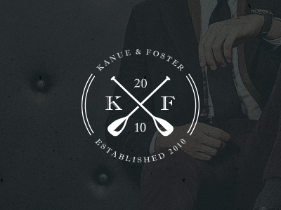 Kanue&Foster brand identity brand clothes company design identity logo paddles retro vintage