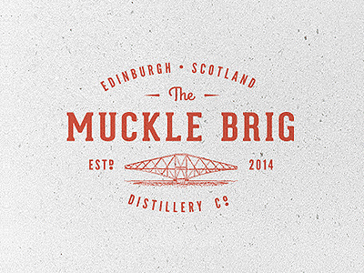 The Muckle Brig brand bridge classic icon label logo retro scotch vintage whisky