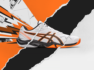 Asics Sneaker Ad ad asics concept design graphic design idea photoshop shoes sneakers sports visual