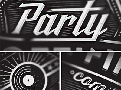 PartyCoffins brand design detail icon illustrator logo retro vintage