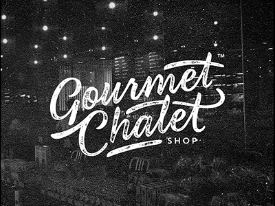 Gourmet Chalet brand custom design food gourmet icon lettering logo premium typeface typo vintage