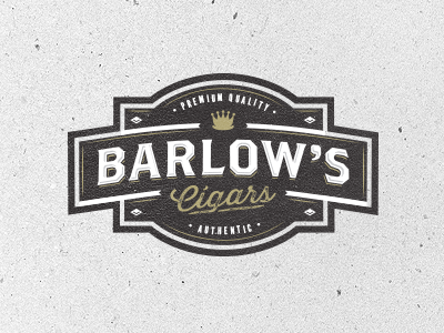 Barlow's Cigars authentic brand cigar classy custom logo premium quality vintage