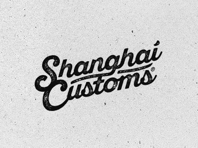 Shanghai Customs bike brand custom grunge icon letters logo motocycle motors vintage