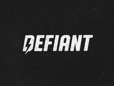 Defiant brand grunge icon lightning logo pro wrestling
