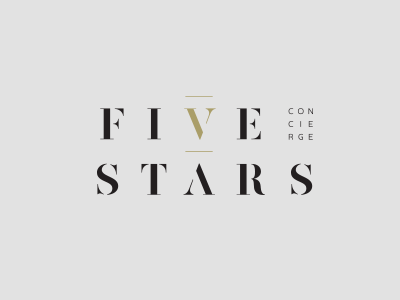 Five Stars brand branding classy consulting design elegant icon logo simple
