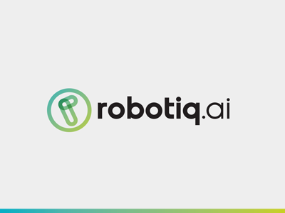 robotiq.ai brand branding design icon logo modern robotic simple