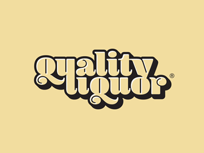 Quality Liquor brand branding company custom design identity logo retro typography vintage