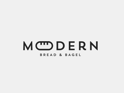Modern / Bread & Bagel bakery brand company design hipster identity logo modern vector