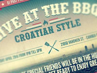 "Live at the BBQ" flyer design