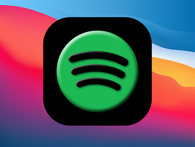 Big Sur Spotify Icon big big sur branding design green icon mockup spotify sur vector