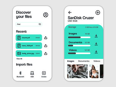 File Manager App Concept affinitydesigner app app design design file manager mobile app mobile app design mockup ui uidesign ux uxdesign
