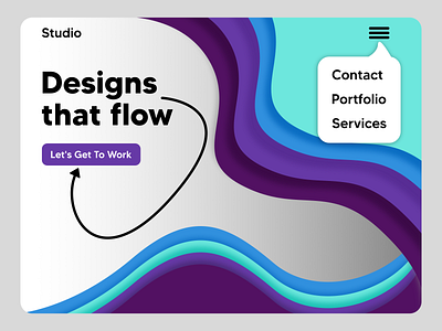 Design Studio Landing Page affinitydesigner branding design design studio illustration landing page minimal typography ui ux web web design website website concept