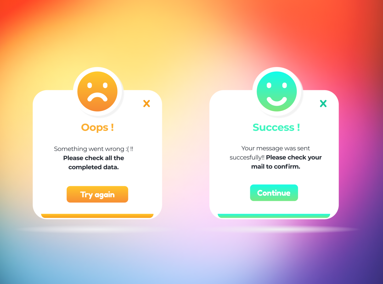 Daily UI ! Flash Message ! by Pol Bouzón on Dribbble