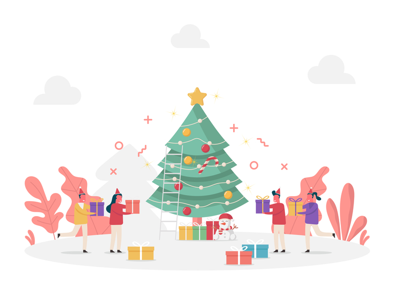 Download Christmas Tree Designs Themes Templates And Downloadable Graphic Elements On Dribbble PSD Mockup Templates