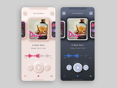 Music Player app UI - inspired by 'Drive'