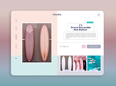 E-commerce design UI - for a surfboard store app dailyui ecommerce app ecommerce shop graphicdesign summervibes surf surfboards uidesign