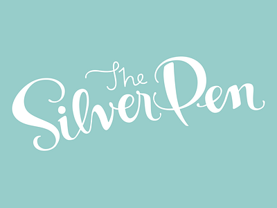 The Silver Pen — Concept blog hand draw logo script typography