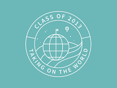 Class of 2013 — Taking on the World class of 2013 globe graduation hot air balloon seal