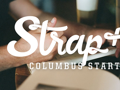 Strap + Scale Logo columbus hand drawn hand lettered ohio script strap strap and scale