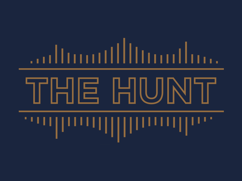 The Hunt - Wordmark Concept logo mark outline the hunt unused