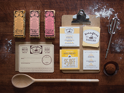 Sassafras Bakery | Project Photoshoot bakery business cards granola bars packaging pie sassafras