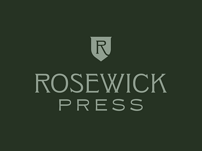 Rosewick Press books branding classical crest editor logo press publisher