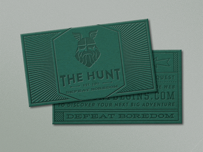 The Hunt - Business Cards business card defeat boredom odin thank you the hunt viking