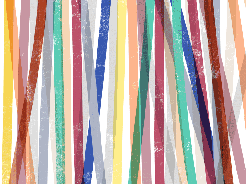 Pattern Disturbance No. 01 | Ribbon Girl animation colorful frame by frame french girl pattern print procreate stripes textures