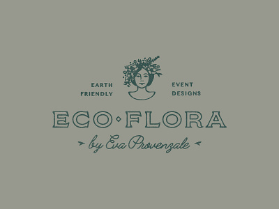 EcoFlora - Unused Branding Concept antique floral florist flowers logo