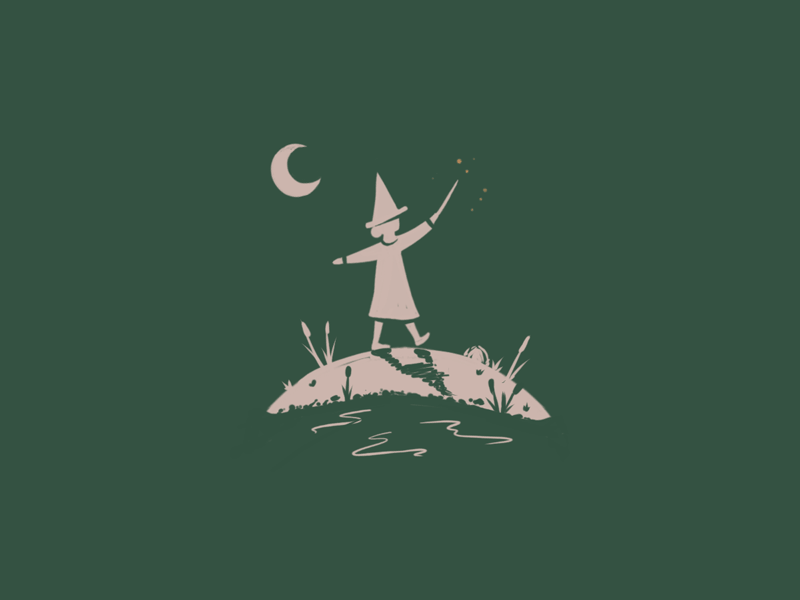 Tiny Witch Magic! duotone hogwarts logo magic silhouette witch wizard