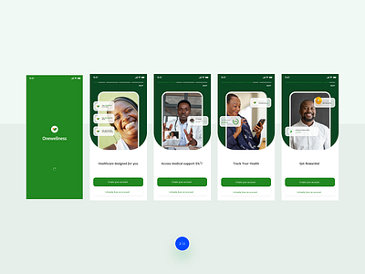 OneWellness. Healthcare App Onboarding african app fitness health images mobile onboarding splash ux