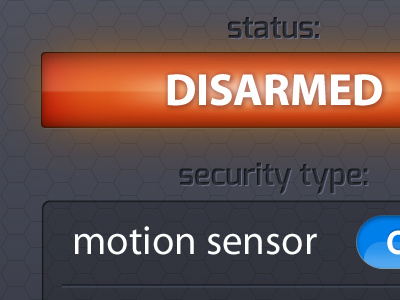 Charged Security - Disarmed alarm app ui