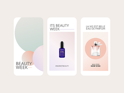 Beauty Week Campaign design minimal ui web