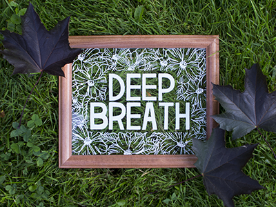 Deep Breath debut flowers handdonetype lettering outside painting typography