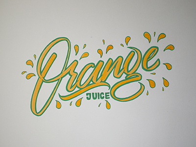 Orange Juice calligraphy handdonetype lettering new orange script shot type typography