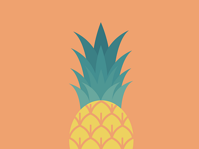 Pineapple colors fruit howimetyourmother illustration peach pineapple tropical vector