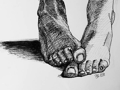 Feet anatomy drawing feet human illustration ink pen toes traditional